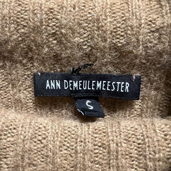 Ann Demeulemeester | Camel Brown Turtleneck Sweater Alpaca Mohair Silk Sz S - Picture 2 of 8